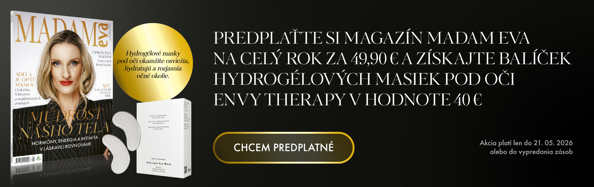 Ročné predplatné Madam Eva s darčekom v hodnote 40 €
